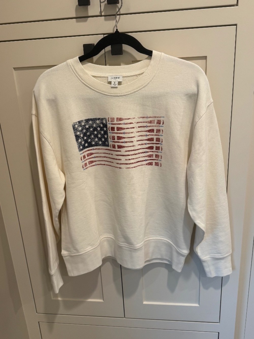 J Crew flag sweatshirt